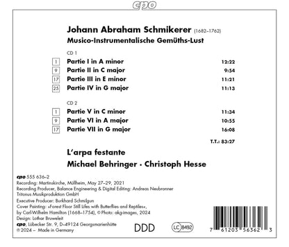 Johann Abraham Schmikerer: Musico-Instrumentalische Gemüths-Lust: Orchestral Suites
