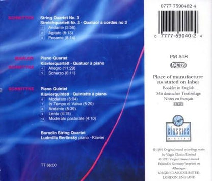 Streichquartett Nr3 / Klavierquintett u.a.
