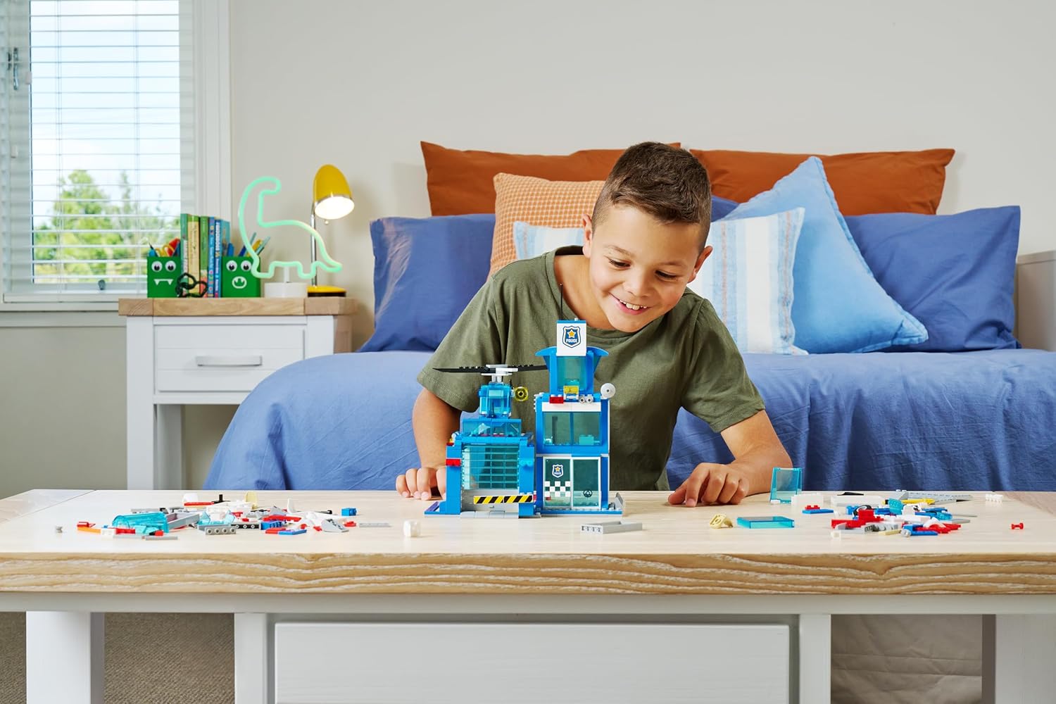 MAX Adventure Police Station Playset (318 pieces) Building Bricks Toys For Kids 5+ Create Vehicles and More Unbox Discover, Major Brand Compatible