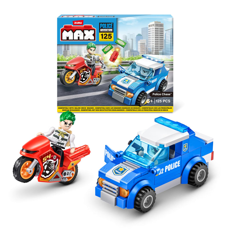 Max Build More 83164 Max Adventure Playset, Police Chase (121 pieces), Small (125 Blocks
