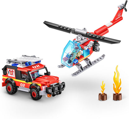 MAX Adventure Fire Rescue Playset (245 pieces) Building Bricks Toys For Kids 5+ Create Vehicles and More Unbox Discover, Major Brand Compatible Fire Rescue (245 Pieces)