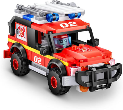 MAX Adventure Fire Rescue Playset (245 pieces) Building Bricks Toys For Kids 5+ Create Vehicles and More Unbox Discover, Major Brand Compatible Fire Rescue (245 Pieces)