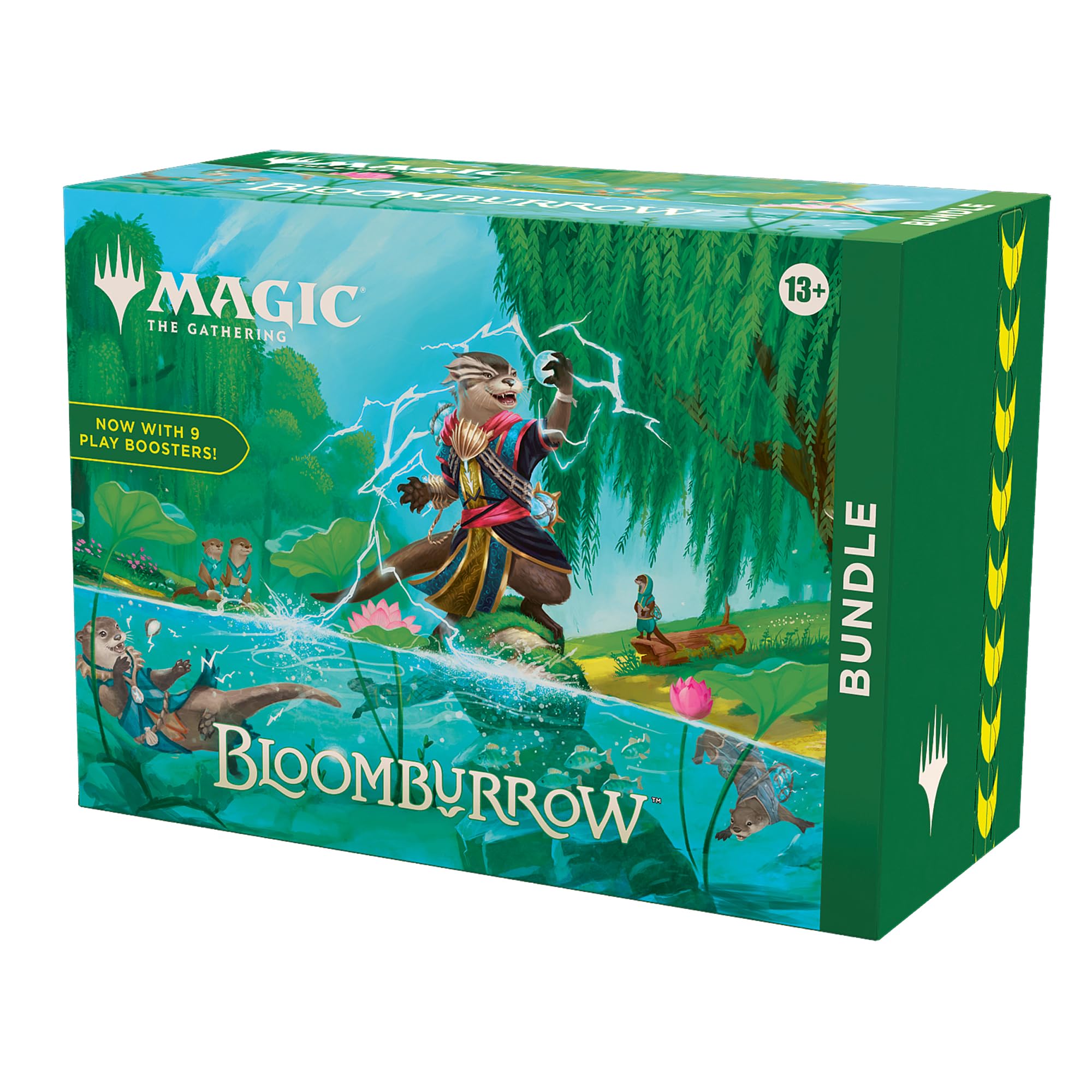 Magic: The Gathering Bloomburrow Bundle - 9 Play Boosters, 30 Land cards + Exclusive Accessories (English Version)