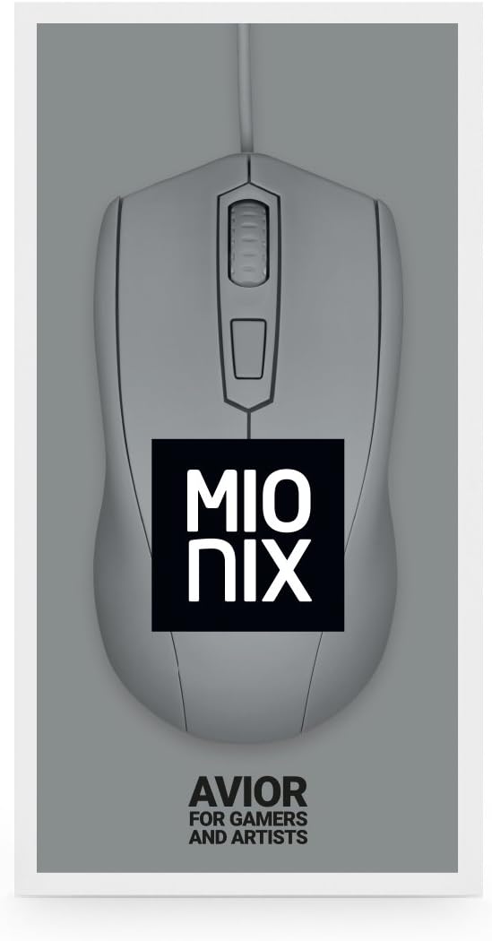 Mionix Avior Shark Fin Ambidextrous Optical Gaming Mouse (Grey) /PC