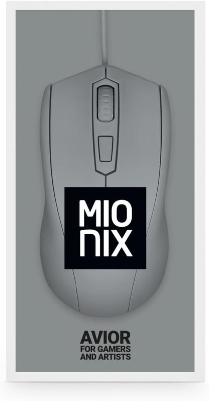 Mionix Avior Shark Fin Ambidextrous Optical Gaming Mouse (Grey) /PC