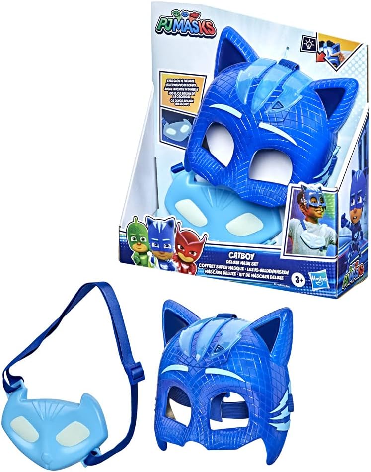 PJ Masks Unisex Kinder Owlette Deluxe Maske Set, Vorschul-Kostümspielzeug, beleuchtete Maske und Eulenflügel Zubehör für Kinder ab 3 Jahren (1 Stück)