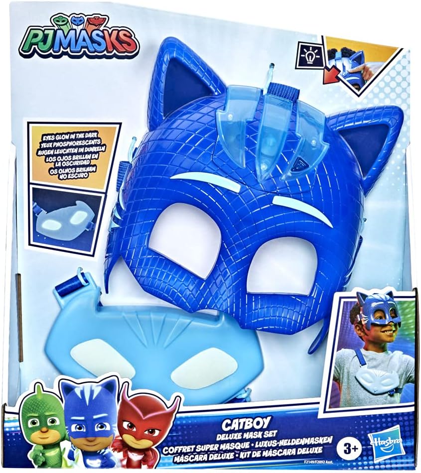 PJ Masks Unisex Kinder Owlette Deluxe Maske Set, Vorschul-Kostümspielzeug, beleuchtete Maske und Eulenflügel Zubehör für Kinder ab 3 Jahren (1 Stück)