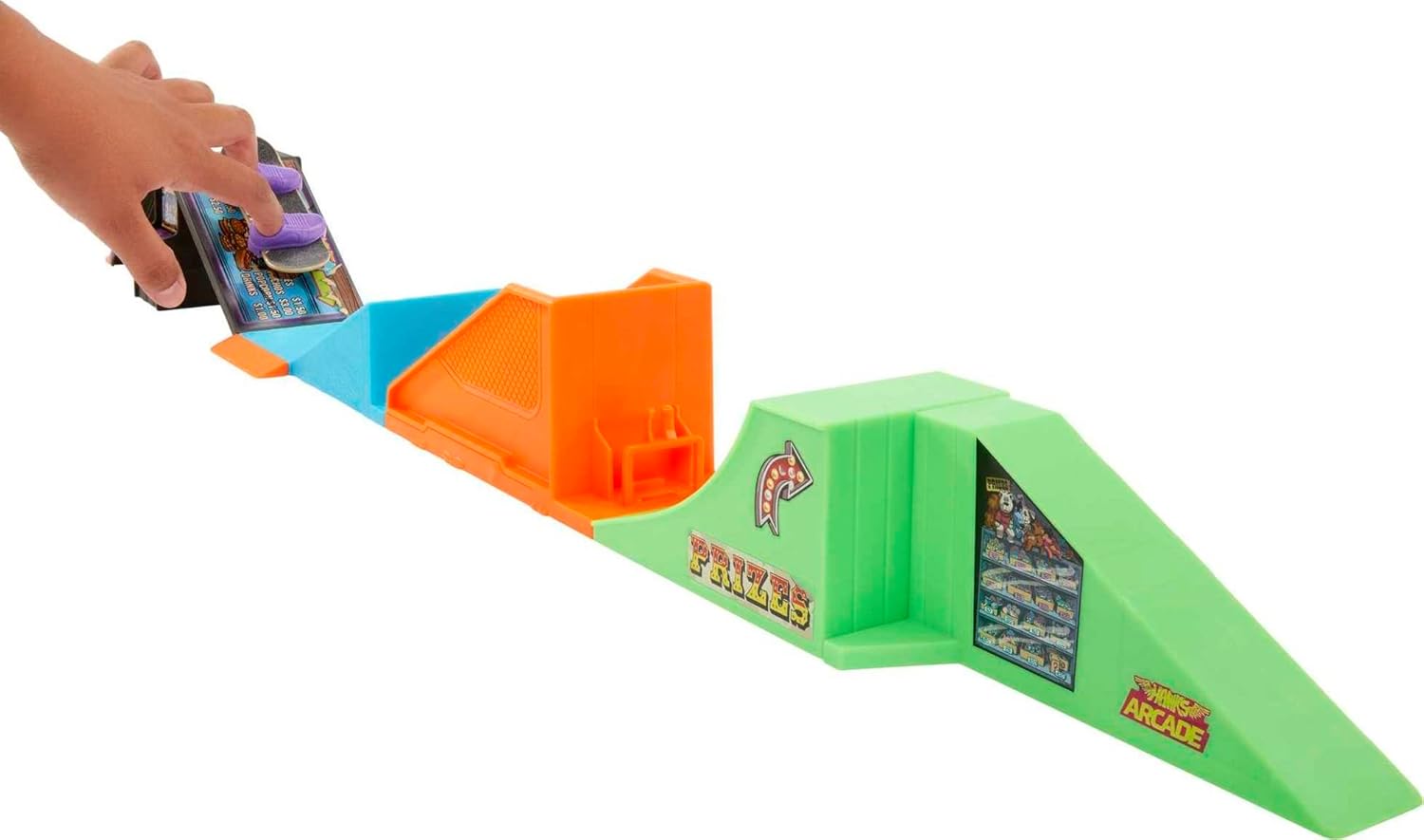Bundle of Hot Wheels Arcade Skatepark Playset, Tony Hawk Fingerboard, Pair of Skate Shoes + Tony Hawk Fingerboard & Skate Shoes Multipack, 4 Boards, 2 Pairs of Shoes, 1 Exclusive Set (Styles May Vary)