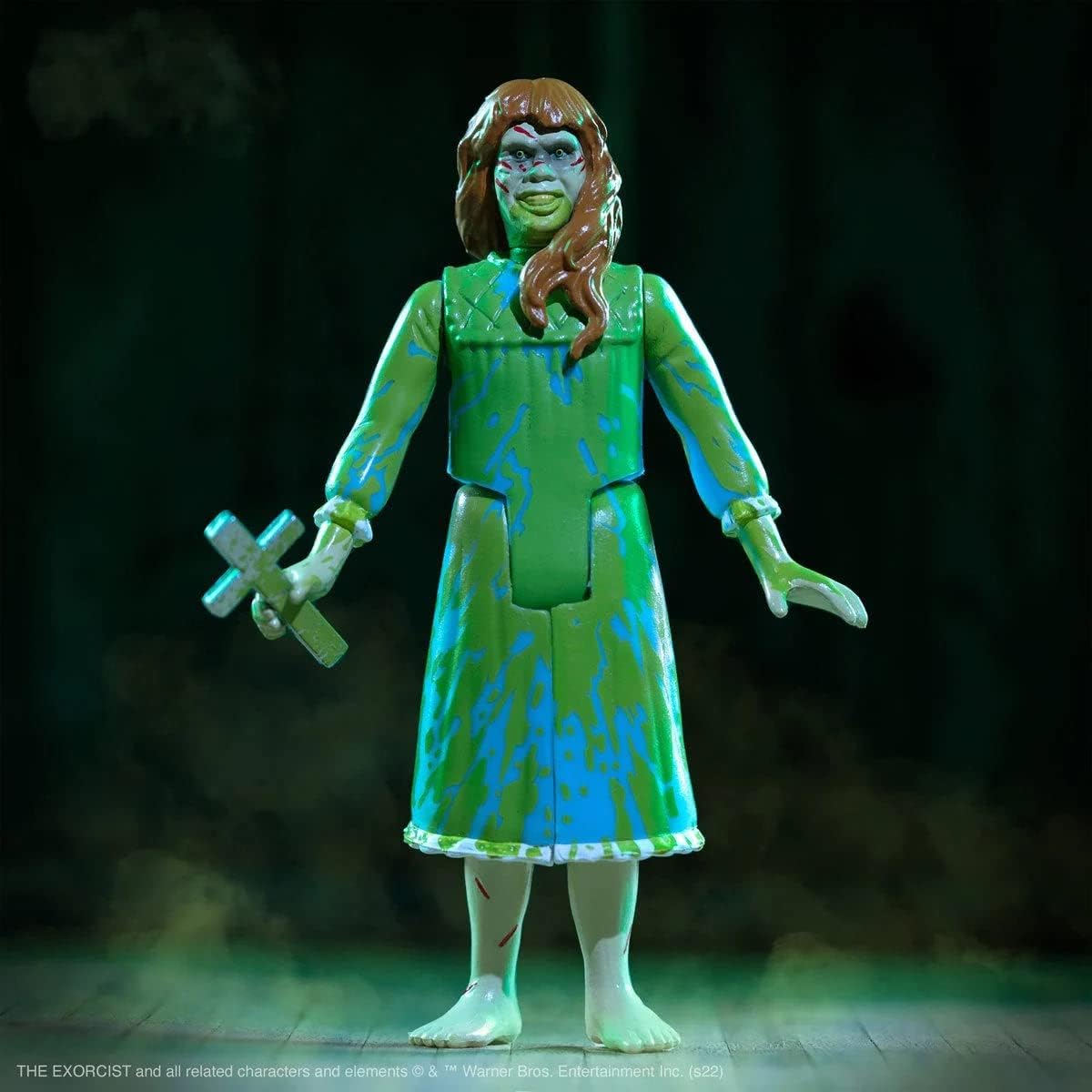 SUPER7 The Exorcist Regan - Figura de reacción de Salpicaduras de vómito (3.75 Pulgadas
