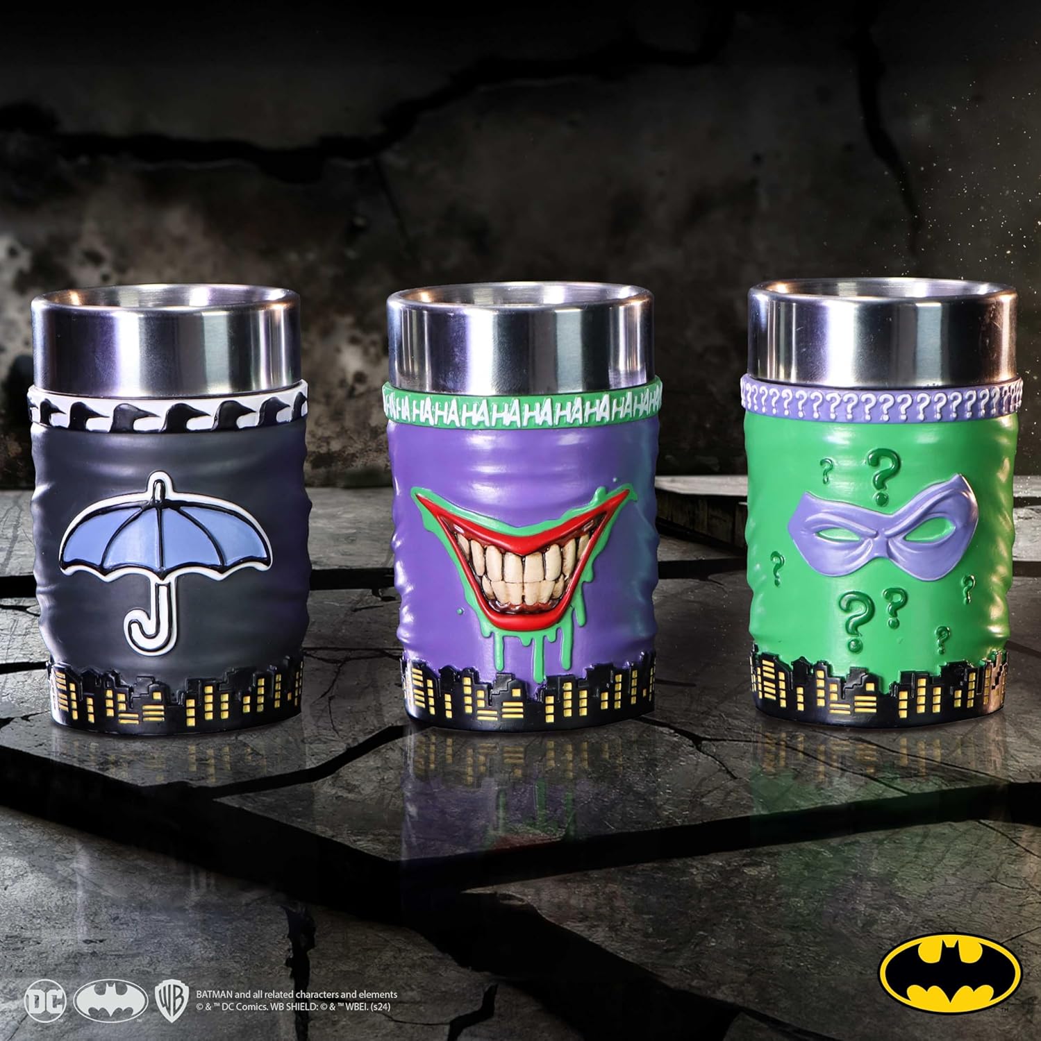 DC Comics Schnapsglaser Batman Super-Villains 3er-