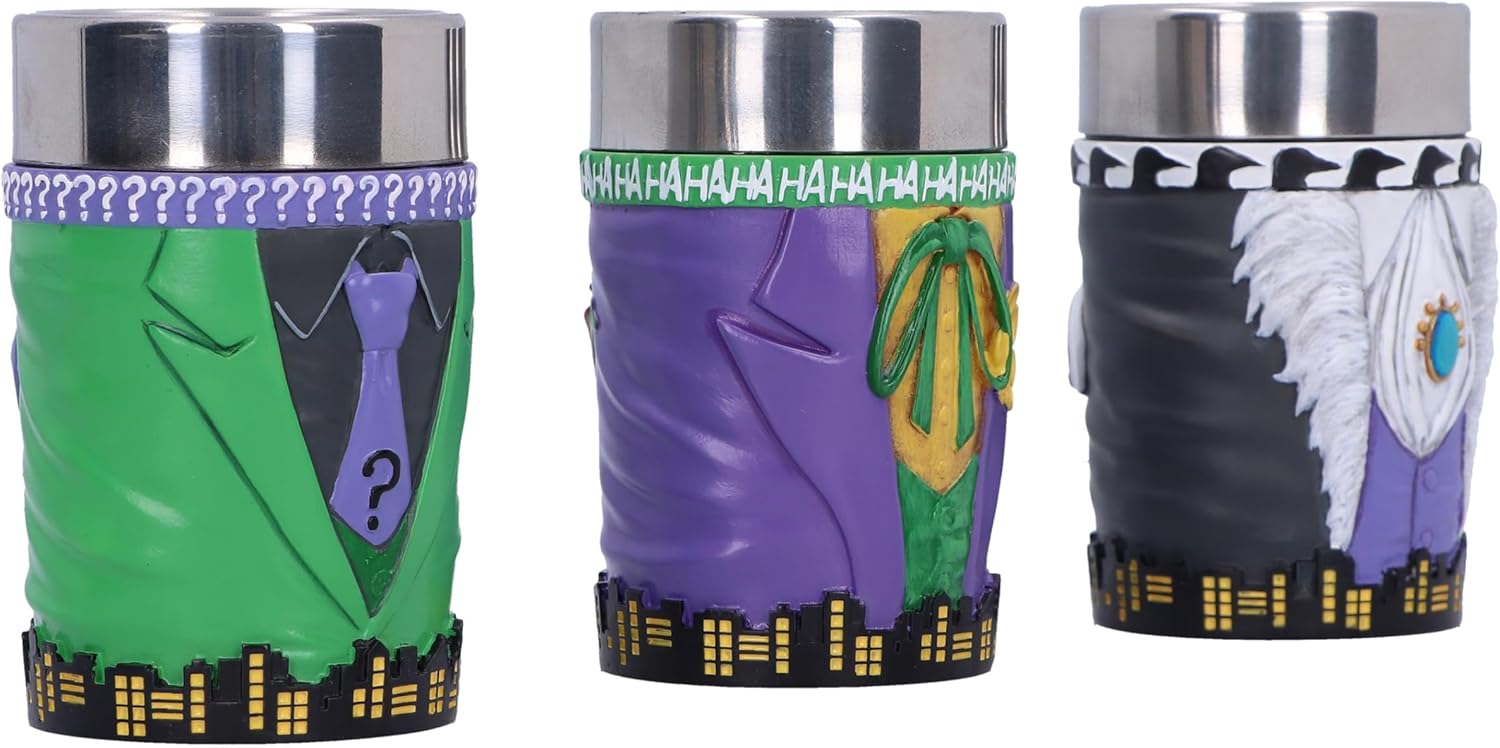 DC Comics Schnapsglaser Batman Super-Villains 3er-