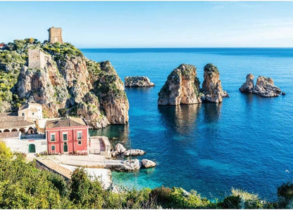 Ravensburger - Scopello Faraglioni puzzel, Sicilië, puzzel met 1000 stukjes, puzzel voor volwassenen, puzzels en hobby's, cadeaus voor volwassenen, 70 x 50 cm