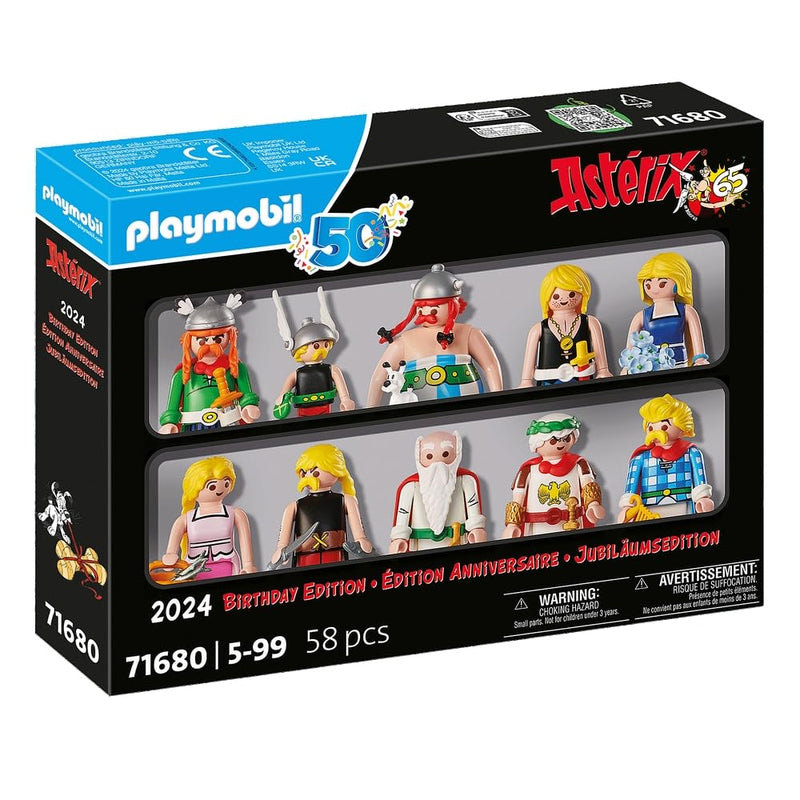 PLAYMOBIL 71680 Asterix Figurenset, Jubiläumsbox, Exklusive Sonderedition mit 10 einzigartigen Figuren, ab 5 Jahren