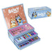 Bluey Inspired Stationery Set - Blue - 26 X 10 X 13 Cm - Includes Case To Coloring - Original Product Designed in Spain