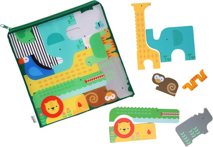 Wooden Puzzle + Play: Shaped Safari Animals