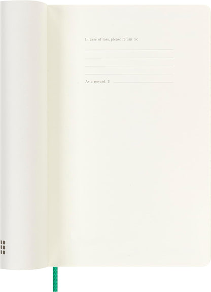 Moleskine Weekly Planner Precious and Ethical, Weekly Agenda with Space for Notes 12 Months 2025, Vegan Python-Effect Soft Cover, with Gift Box, Green Color, Large Format 13 x 21 cm