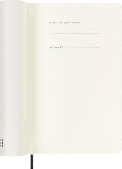 Moleskine Weekly Planner Precious and Ethical, Weekly Agenda with Space for Notes 12 Months 2025, Vegan Python-Effect Soft Cover, with Gift Box, Black Color, Large Format 13 x 21 cm