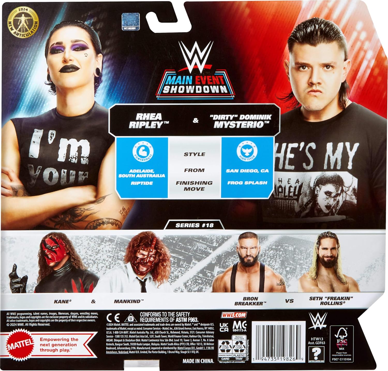 WWE Action Figure - Main Event Showdown Series #18 - Rhea Ripley &