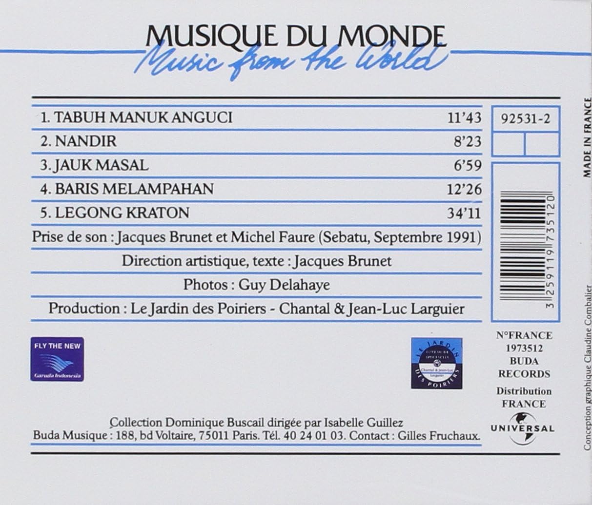Bali: Musique Et Danses