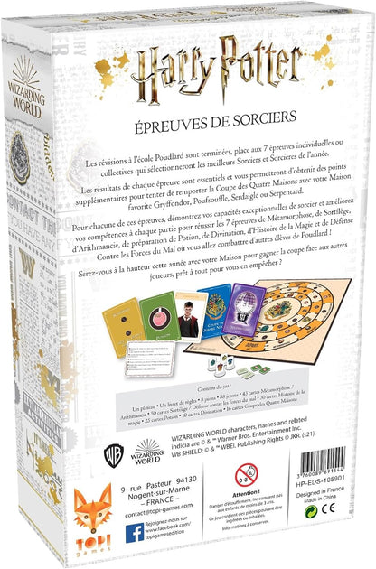 Topi Games - Wizarding World Harry Potter - Wizards Challenge English - Drawing, Mime, Rapidity, Memory, Knowledge Game - Family Game - Age 7 Years + - HP-EDS-EN-1059
