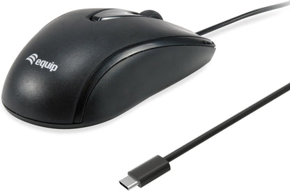 Equip 245116 USB-C Compact Mouse 1.5 m Black