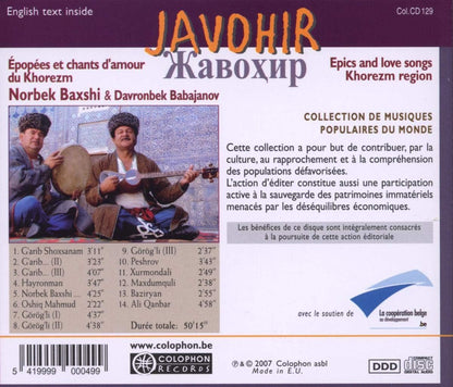 Javohir: Épopées Et Chants D'amour Du Khorezm (Ouzbékistan)