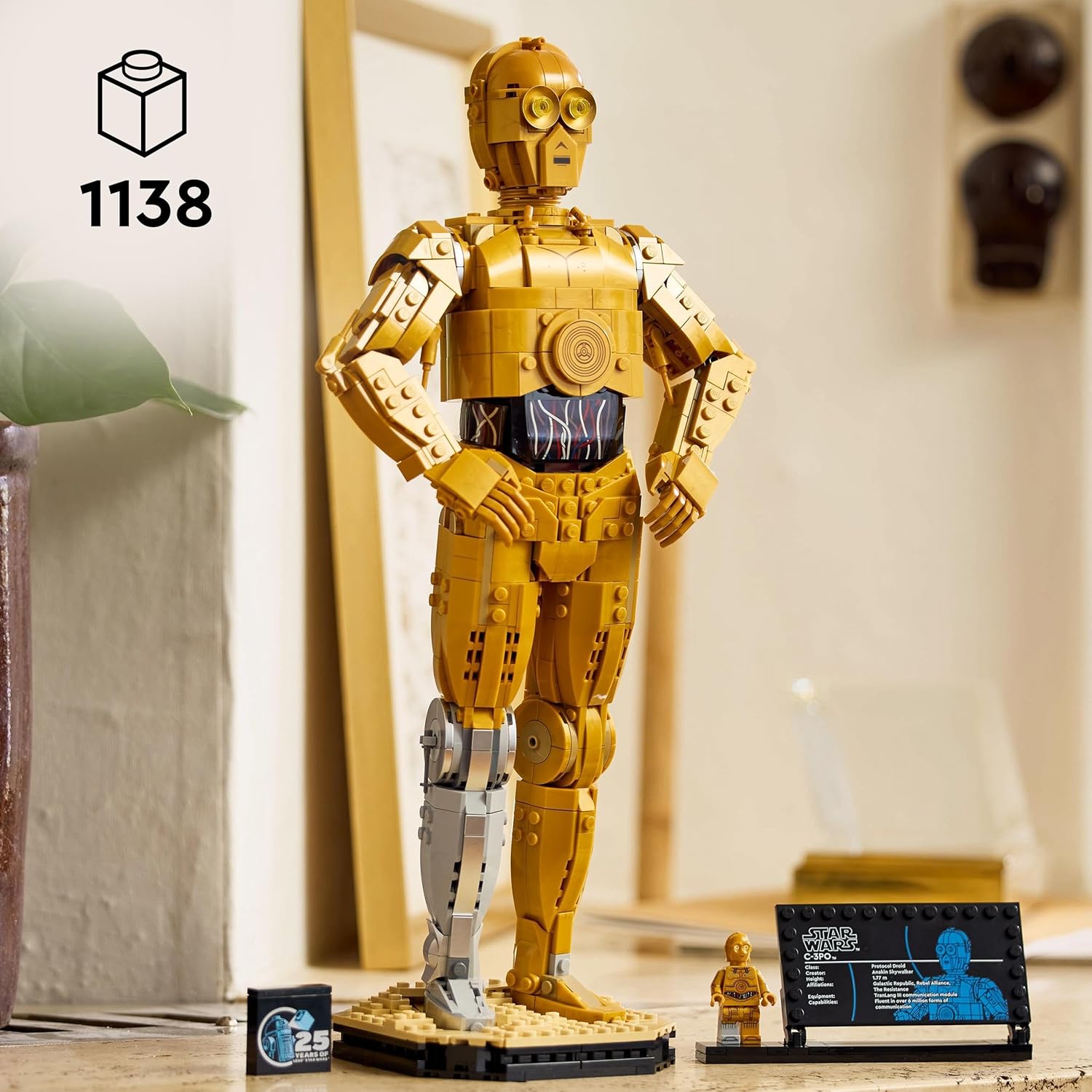 LEGO Star Wars C-3PO B, baubarer Droide, Modell zum Sammeln, Bauen und Ausstellen, nostalgische Geschenkidee für Erwachsene und Fans, Sammlerstück 75398