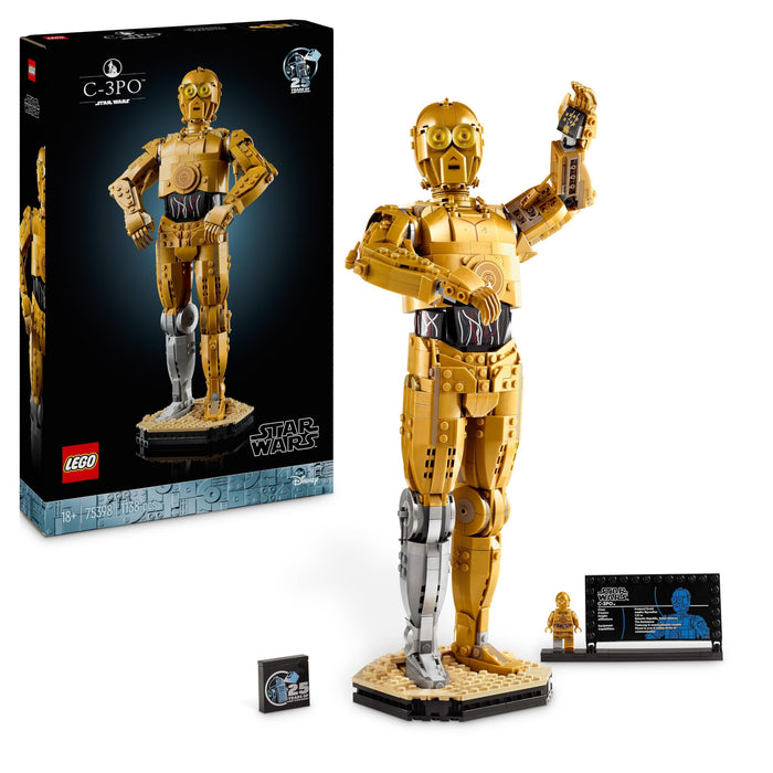 LEGO Star Wars C-3PO B, baubarer Droide, Modell zum Sammeln, Bauen und Ausstellen, nostalgische Geschenkidee für Erwachsene und Fans, Sammlerstück 75398