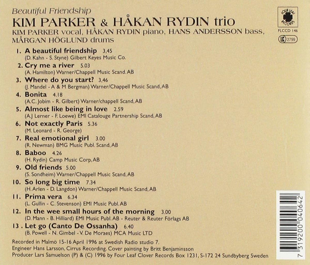 Kim & Rydin Hakan Trio Parker - Beautiful Friendship