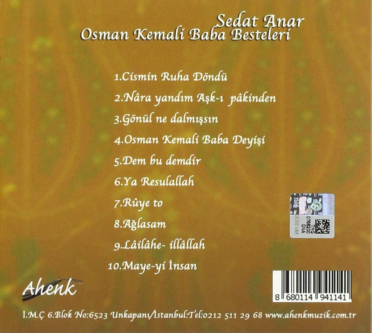 Sedat Anar - Osman Kemali Baba Besteleri