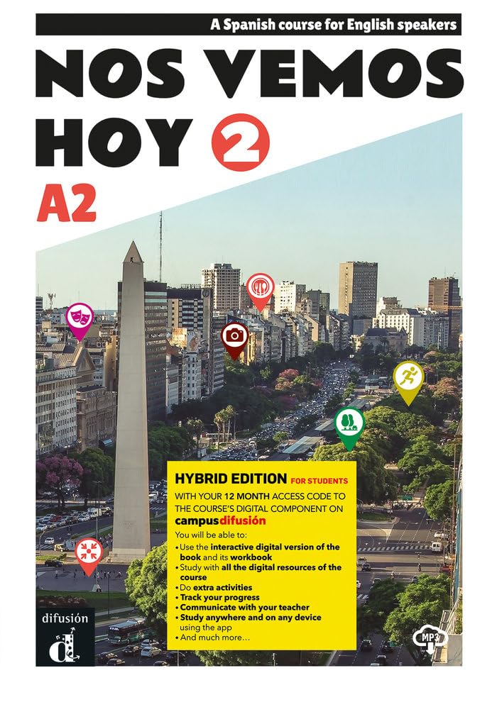 Nos vemos hoy 2 - Edicion hibrida - Edicion inglesa - Libro del estudiante. A2