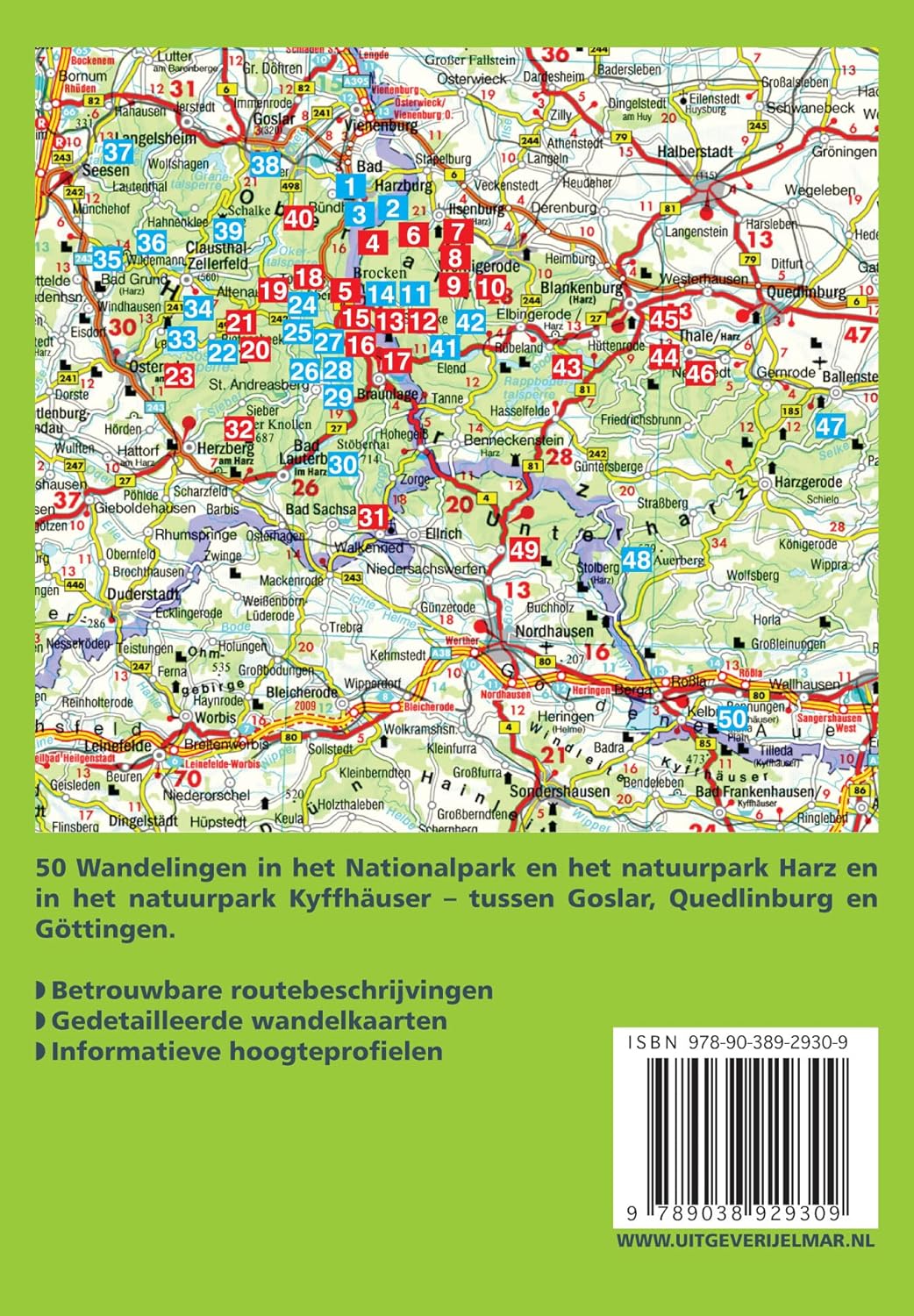 Harz: 50 wandelingen tussen Goslar, Quedlinburg en Göttingen (Rother wandelgidsen)