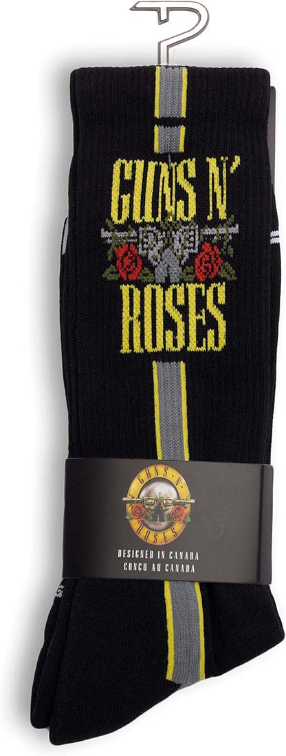 PERRI'S SOCKS Guns N' Roses - Calcetines cortos con licencia oficial de banda de rock, calcetines acolchados de primera calidad para hombres y mujeres