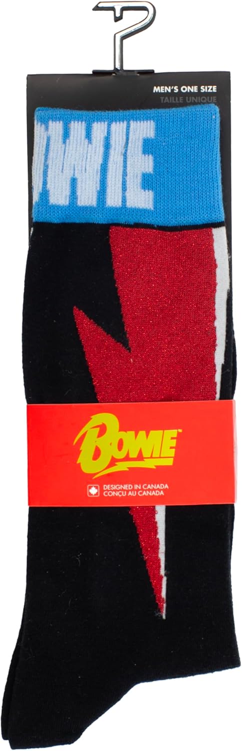 David Bowie Red Flash Crew Socks (One Size)