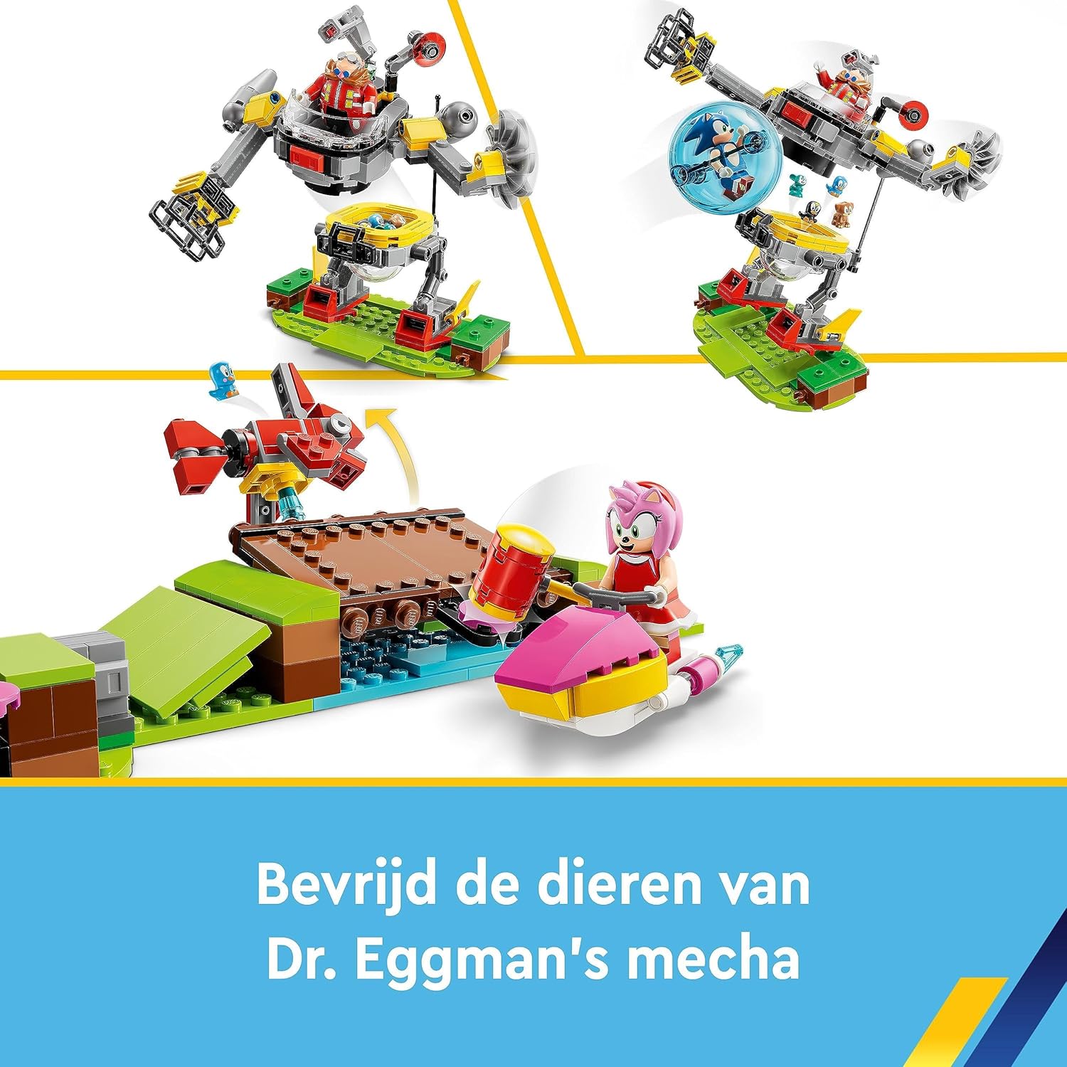 LEGO Sonic the Hedgehog Sonic's Green Hill Zone Loop Challenge, Buildable Game Toys for Kids, Boys & Girls with 9 Characters including Dr. Eggman and Amy Figures 76994