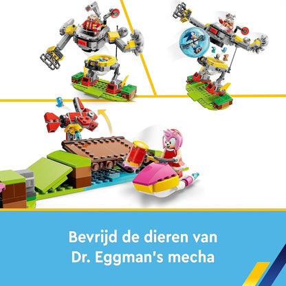 LEGO Sonic the Hedgehog Sonic's Green Hill Zone Loop Challenge, Buildable Game Toys for Kids, Boys & Girls with 9 Characters including Dr. Eggman and Amy Figures 76994