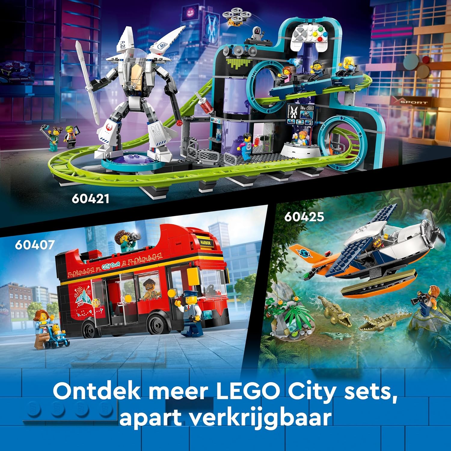 LEGO City Car Transporter Truck with Sports Cars, 4 Vehicle Toy Set for 7 Plus Year Old Kids, Boys & Girls, with Trailer and 4 Minifigures for Imaginative Play, Creative Gift Idea 60408
