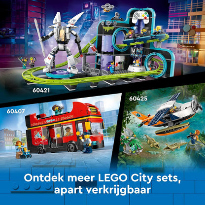 LEGO City Car Transporter Truck with Sports Cars, 4 Vehicle Toy Set for 7 Plus Year Old Kids, Boys & Girls, with Trailer and 4 Minifigures for Imaginative Play, Creative Gift Idea 60408