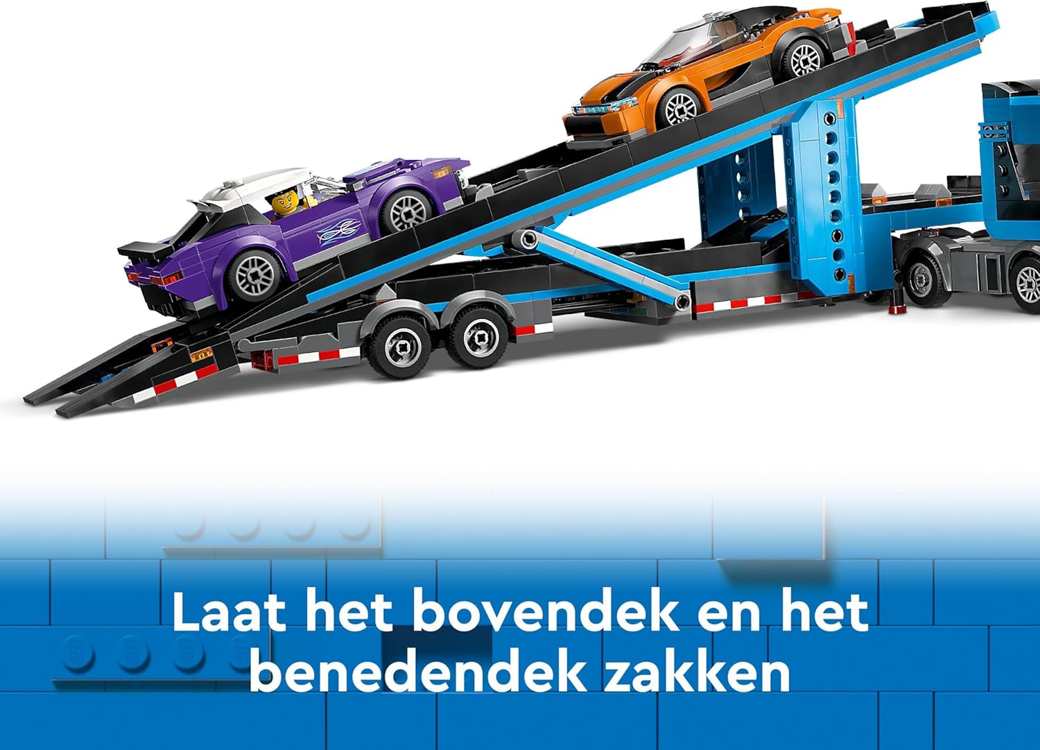 LEGO City Car Transporter Truck with Sports Cars, 4 Vehicle Toy Set for 7 Plus Year Old Kids, Boys & Girls, with Trailer and 4 Minifigures for Imaginative Play, Creative Gift Idea 60408