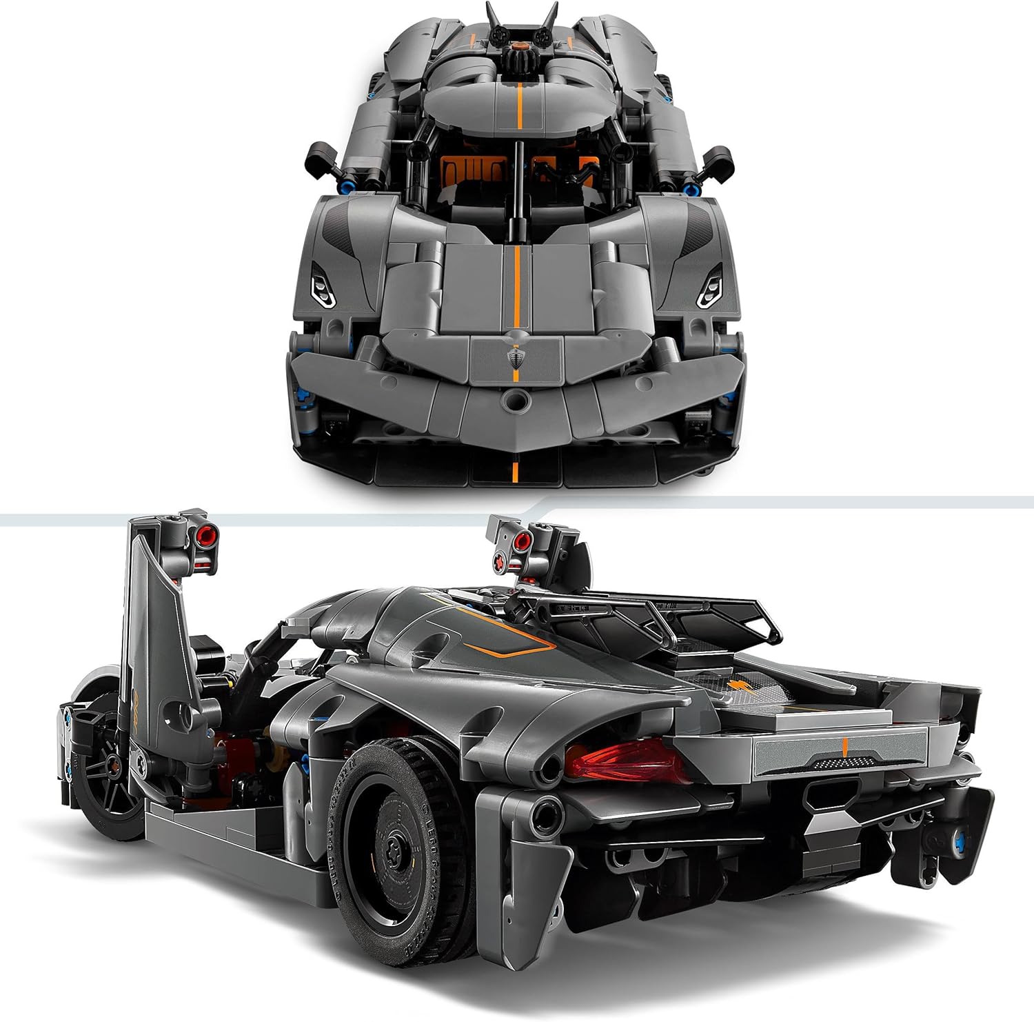 LEGO Technic Koenigsegg Jesko Absolut Supersportwagen in Grau, Bauspielzeug für Jungen und Mädchen, Spielzeugauto für Kinder, Geschenk für Autofans, Dekoration für das Kinderzimmer 42173