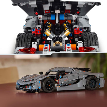 LEGO Technic Koenigsegg Jesko Absolut Supersportwagen in Grau, Bauspielzeug für Jungen und Mädchen, Spielzeugauto für Kinder, Geschenk für Autofans, Dekoration für das Kinderzimmer 42173