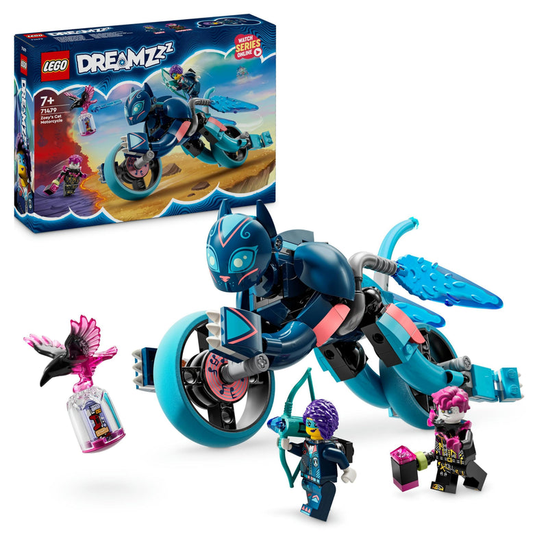 LEGO DREAMZzz 2-in-1 Zoey’s Cat Motorcycle Set, Rebuild an Animal Figure into a Bike Toy for 7 Plus Year Old Boys & Girls, Vehicle Playset, Fun, Creative Birthday Gift Idea For Kids 71479