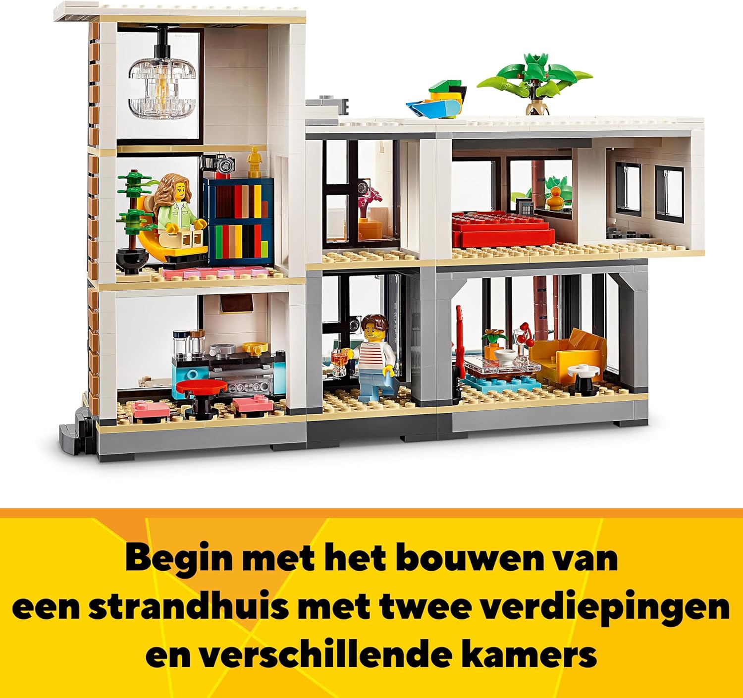 LEGO Creator 3in1 Modern House to 3-Storey City Building to Forest Cabin Set, Model Building Kit for Kids, Gift Idea for 9 Plus Year Old Boys and Girls 31153