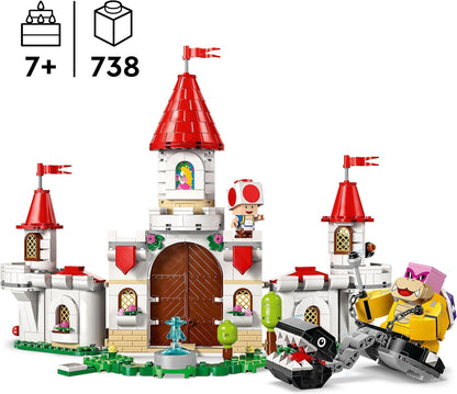 LEGO Super Mario Battle with Roy at Peach’s Castle Set, Nintendo Character Building Toy for 7 Plus Year Old Boys & Girls, with 3 Figures, Adventure Playset, Gifts for Kids and Gamers 71435
