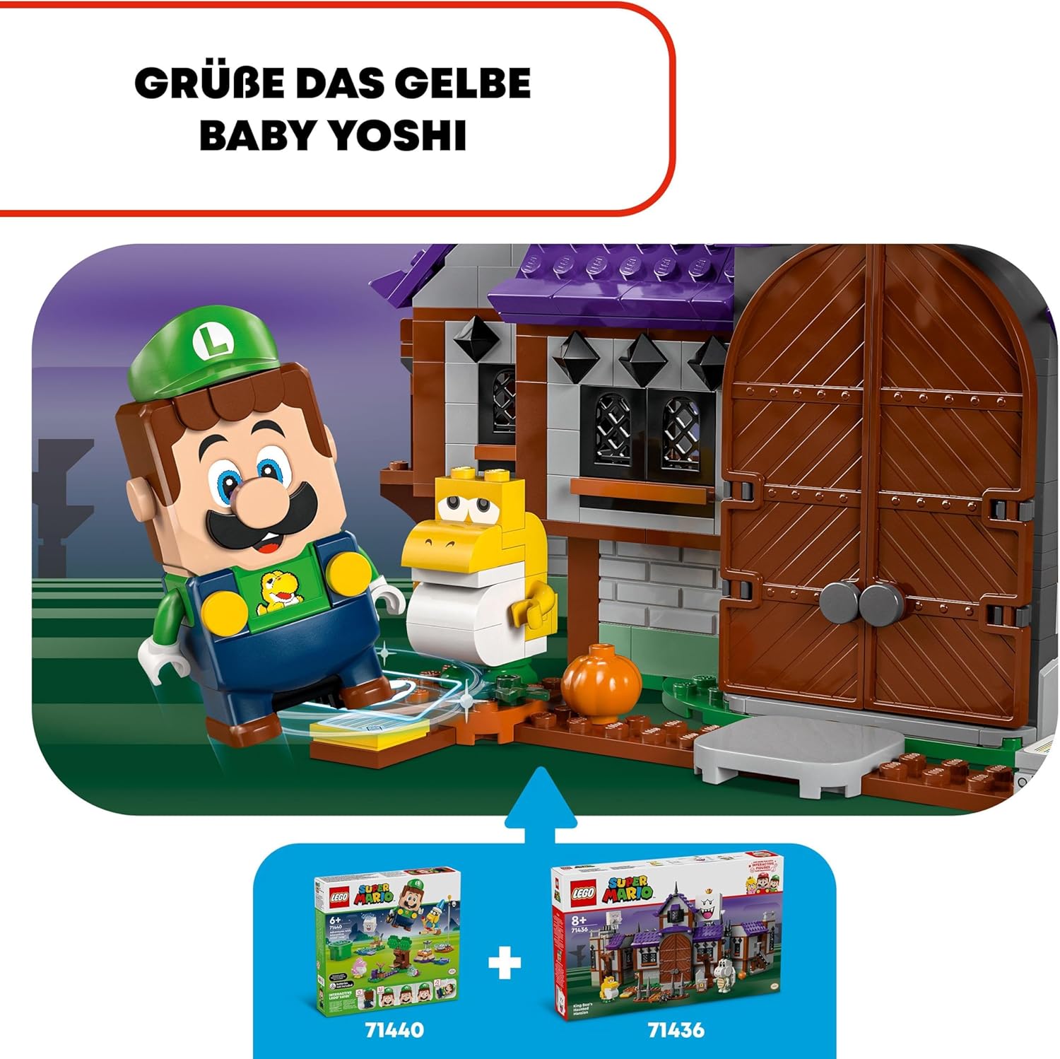 LEGO Super Mario König Buu Huus Spukhaus, Spielzeuggeisterhaus für Kinder, Nintendo Set zum Sammeln, mit Baby Yoshi, Geschenk für Jungen, Mädchen und Gamer ab 8 Jahren 71436