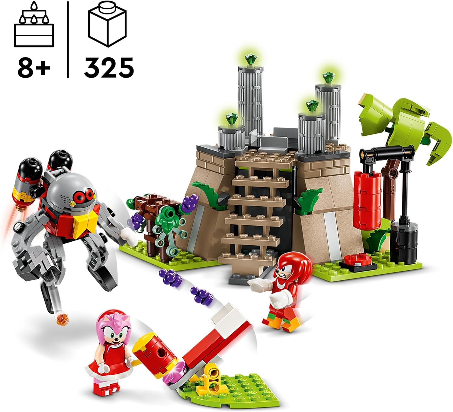 LEGO Sonic the Hedgehog Knuckles and the Master Emerald Shrine Video Game Collectible Toy for Kids, Gamer Gift, Adventure Building Set for 8 Plus Year Old Boys and Girls 76998