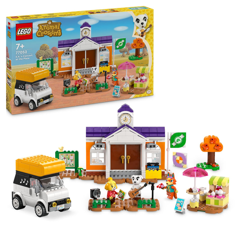 LEGO Animal Crossing K.K. spielt auf dem Festplatz, Bauspielzeug mit Café und Auto aus den Videospielen, Spielset für Mädchen und Jungen ab 7 Jahren, Geschenk für Kinder 77052