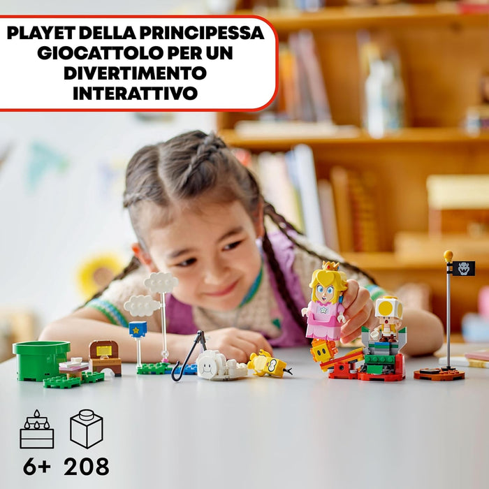 LEGO Super Mario Adventures with Interactive Peach, Princess Toy Playset for Kids, Yellow Toad Figure, Nintendo Gift for 6 Plus Year Old Girls, Boys and Gamers, 71441