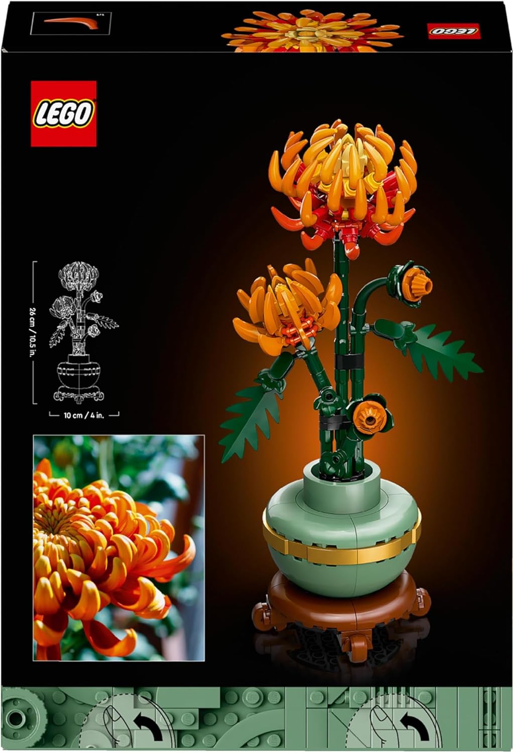 LEGO Icons Chrysanthemum Flower Building Set, Creative Model Kit for Adults to Build, Artificial Plant Gift for Women, Men, Her or Him, Home Office Decor Display from the Botanical Collection 10368