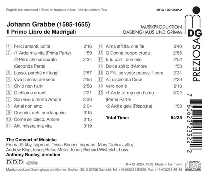 Johann Grabbe: Il Primo Libro De Madrigali